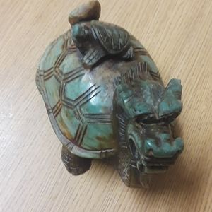 Jadeite carving dragon and turtle